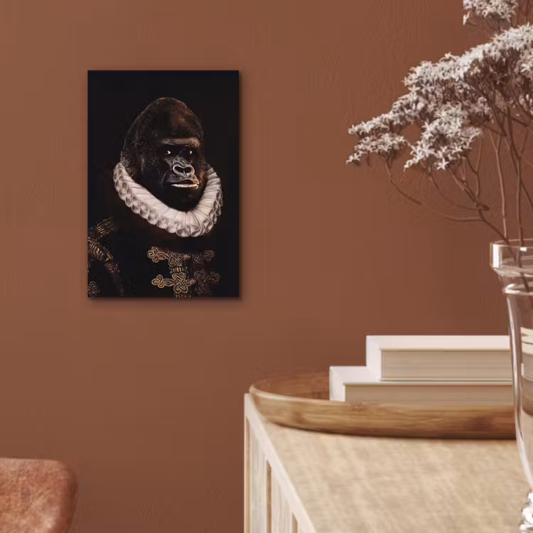 Willem van Oranje - Adriaen Thomasz - Aap aluminium wit klein -sfeer4