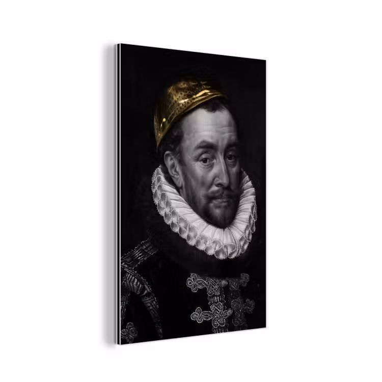 Willem van Oranje - Adriaen Thomasz - Goud aluminium wit klein -3d