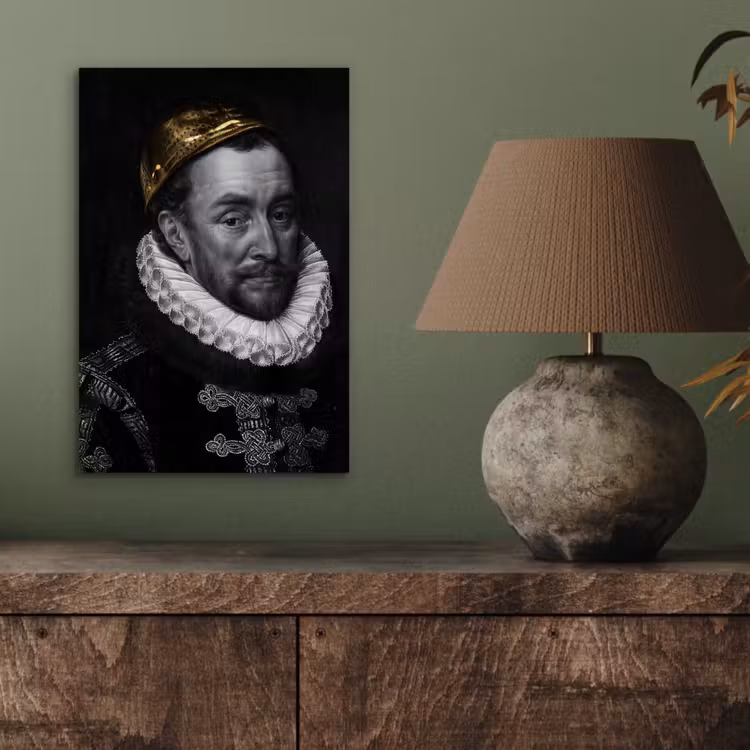Willem van Oranje - Adriaen Thomasz - Goud aluminium wit klein -sfeer2