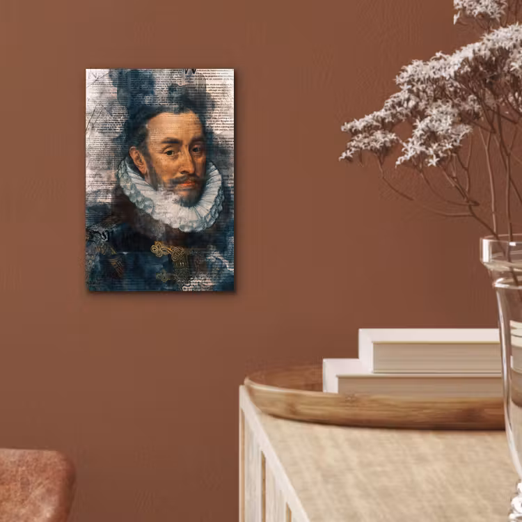 Willem van Oranje - Adriaen Thomasz - Krant aluminium wit klein -sfeer4