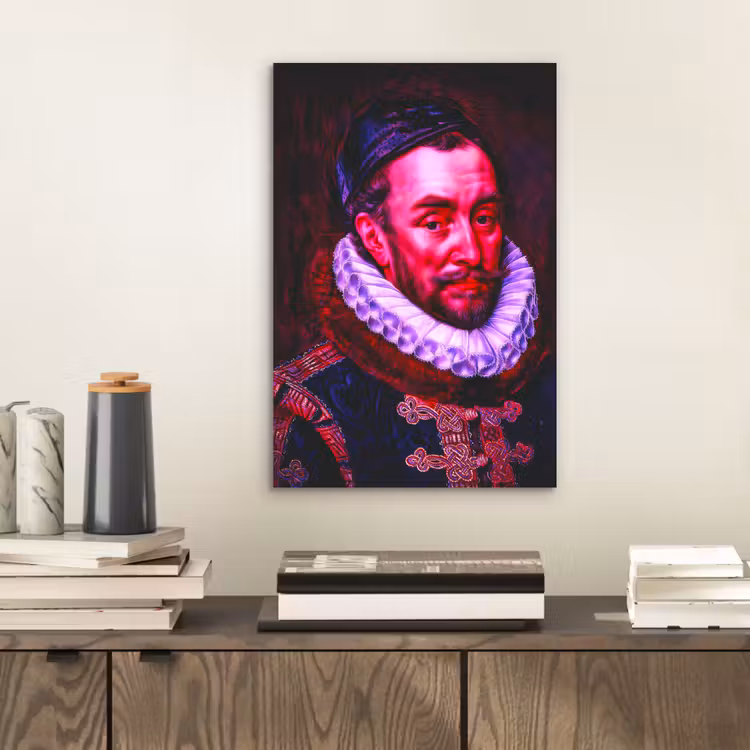 Willem van Oranje - Adriaen Thomasz - Oude meesters aluminium wit klein -sfeer1