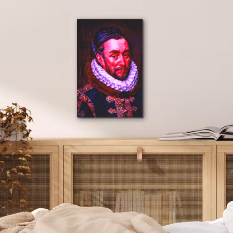 Willem van Oranje - Adriaen Thomasz - Oude meesters aluminium wit klein -sfeer3