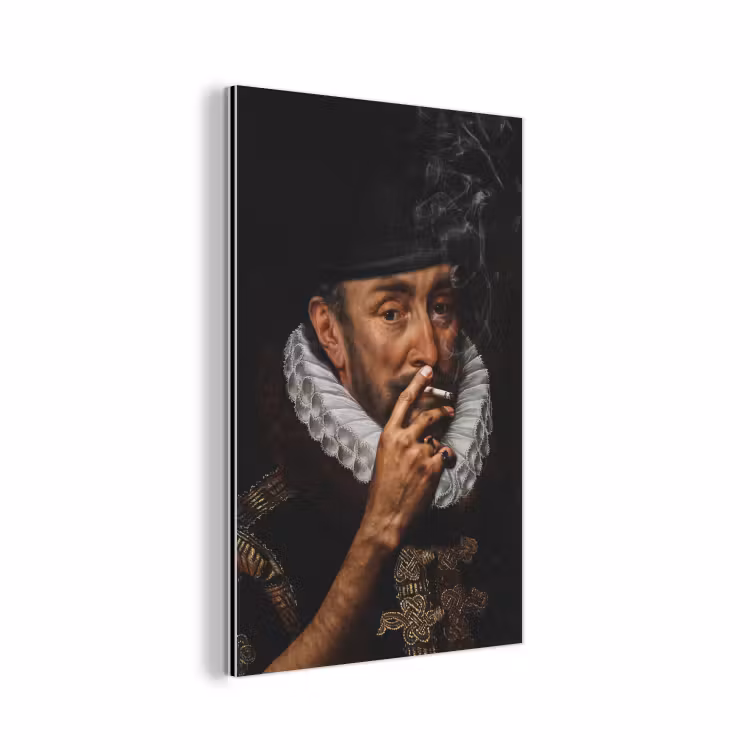 Willem van Oranje - Adriaen Thomasz - Sigaretten aluminium wit klein -3d