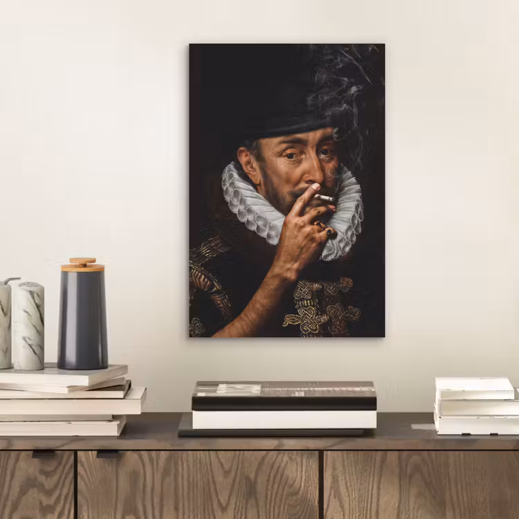 Willem van Oranje - Adriaen Thomasz - Sigaretten aluminium wit klein -sfeer1