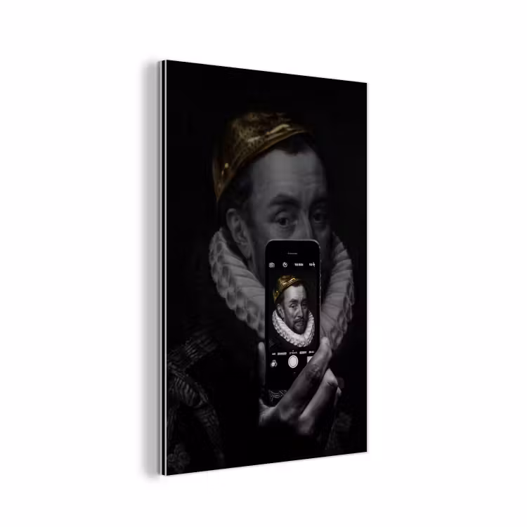Willem van Oranje - Adriaen Thomasz - Smartphone aluminium wit klein -3d