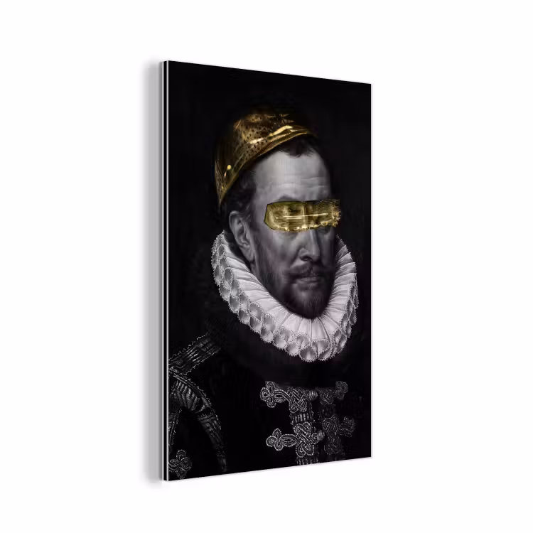 Willem van Oranje - Adriaen Thomasz - Zwart - Wit aluminium wit klein -3d