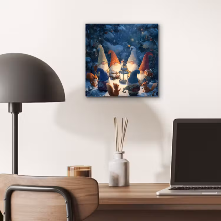 Winter - Gnooms - Eekhoorns - Meerkleurig aluminium wit klein -sfeer5