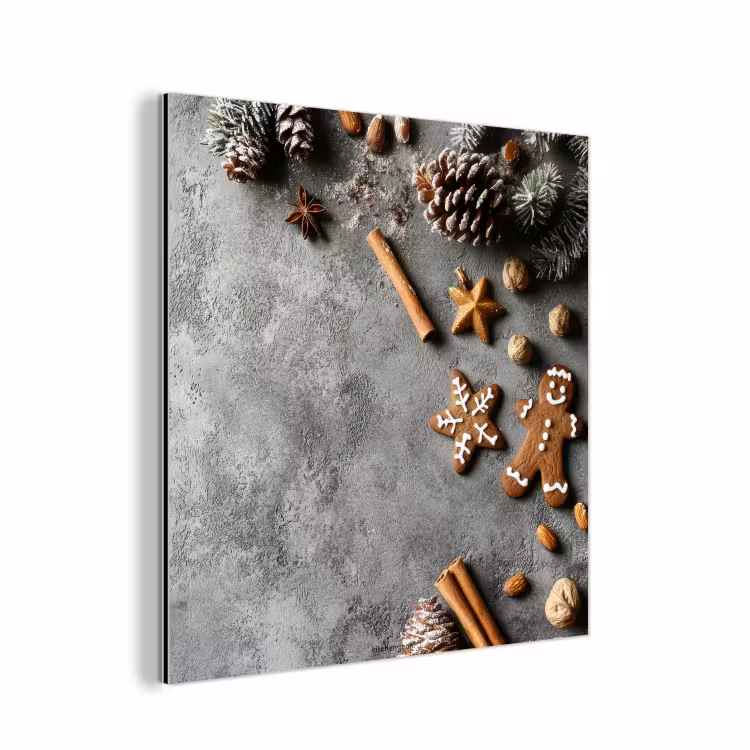 Winter - Kerst - Beton - Dennenappels aluminium wit klein -3d