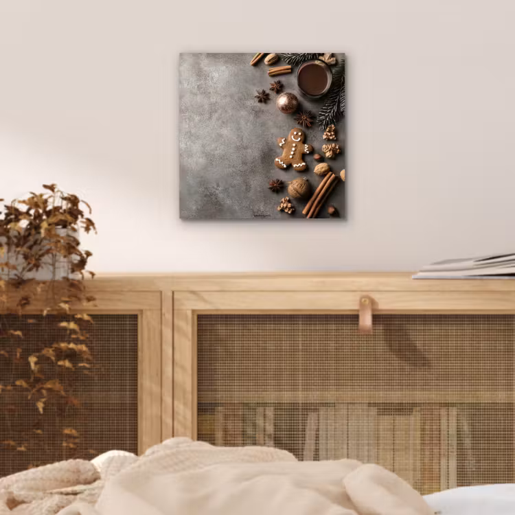 Winter - Kerst - Beton - Gingerbread man aluminium wit klein -sfeer3