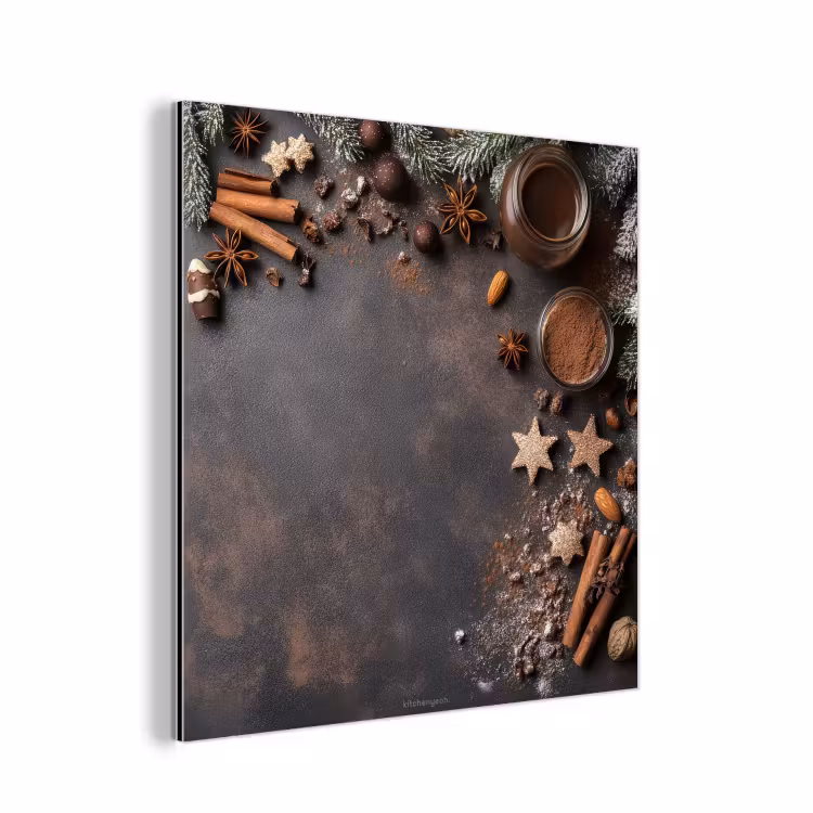Winter - Kerst - Specerijen - Beton aluminium wit klein -3d