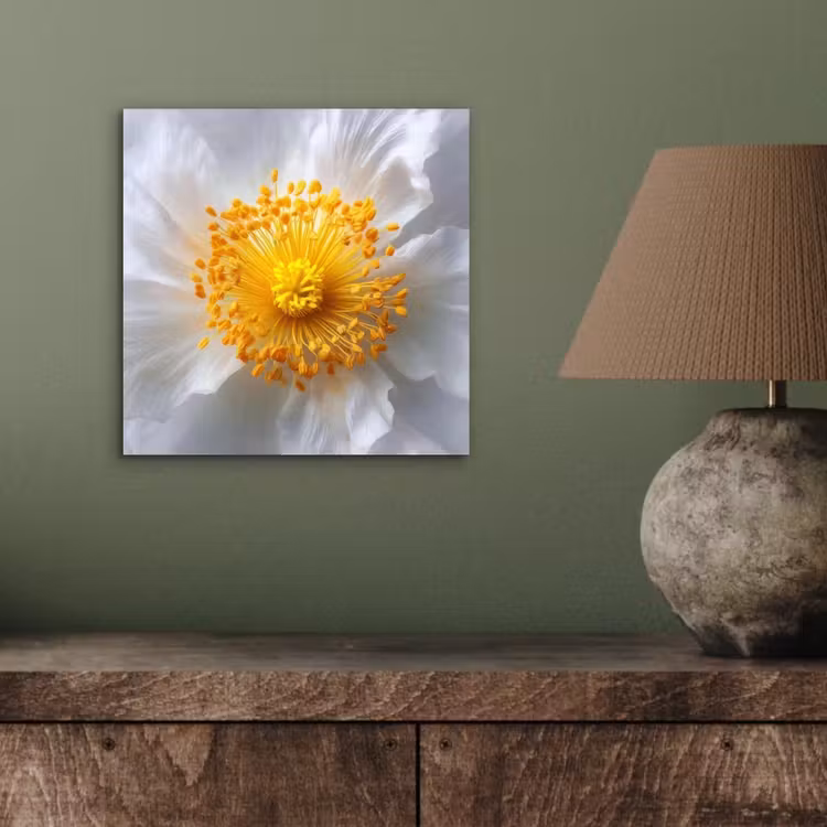 Wit - Bloem - Elegant aluminium wit klein -sfeer2