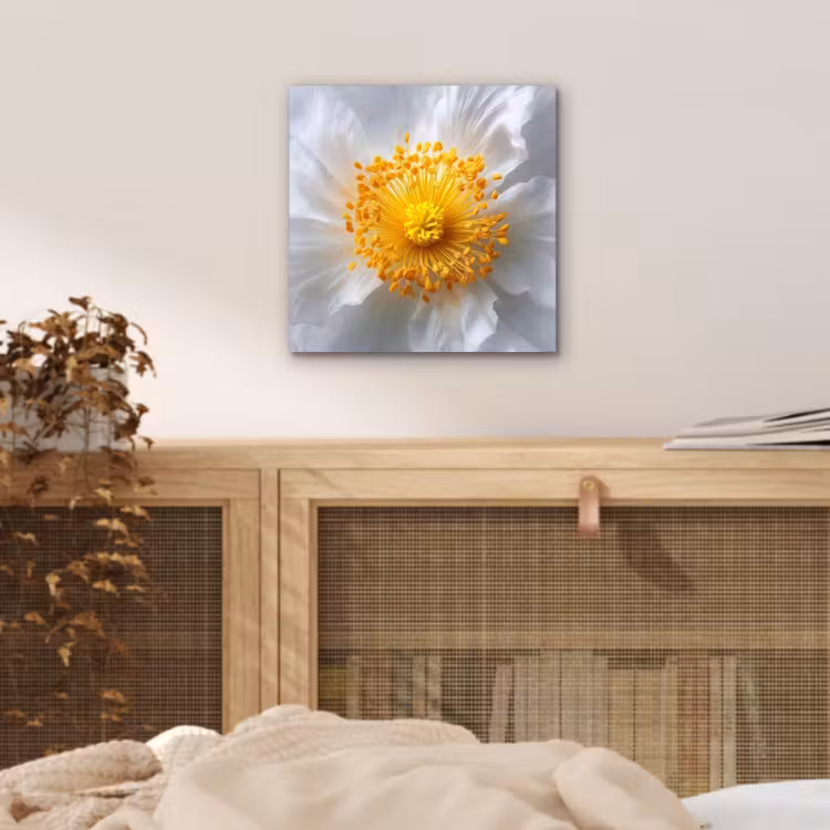 Wit - Bloem - Elegant aluminium wit klein -sfeer3