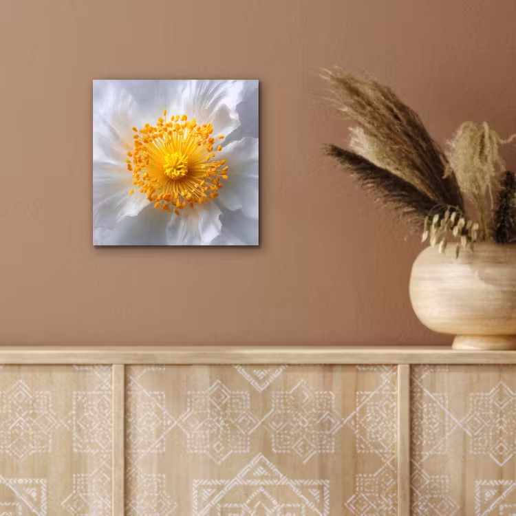 Wit - Bloem - Elegant aluminium wit klein -sfeer4