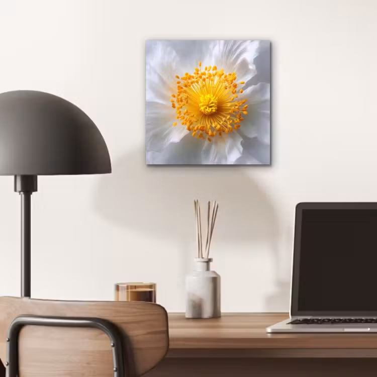Wit - Bloem - Elegant aluminium wit klein -sfeer5