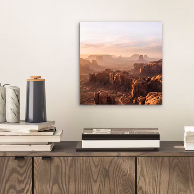 Woestijn - Landschap - Natuur aluminium wit klein -sfeer1