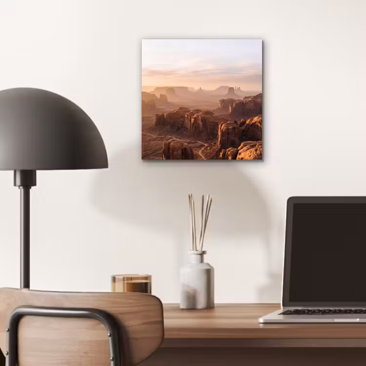 Woestijn - Landschap - Natuur aluminium wit klein -sfeer5