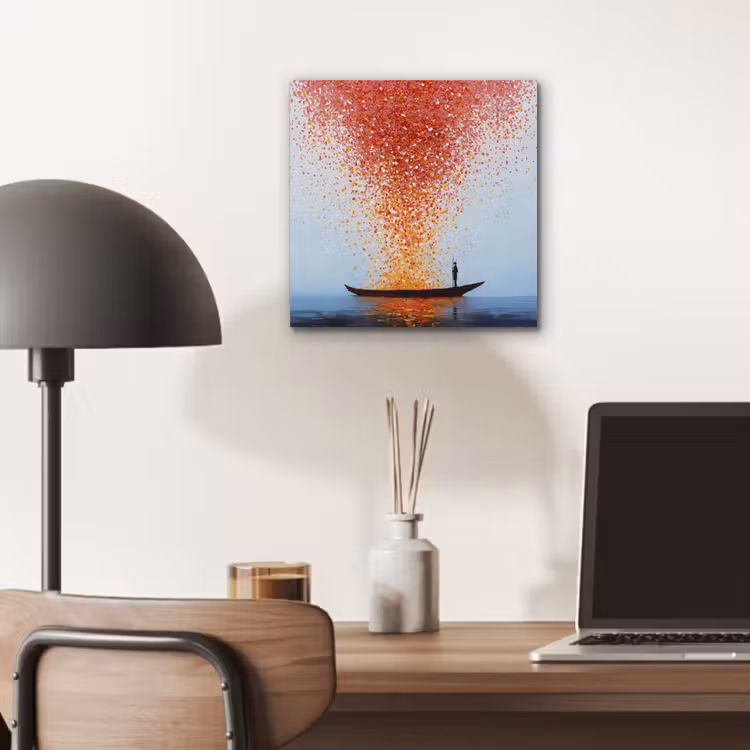 Wolk - Confetti - Boot - Wateroppervlakte aluminium wit klein -sfeer5