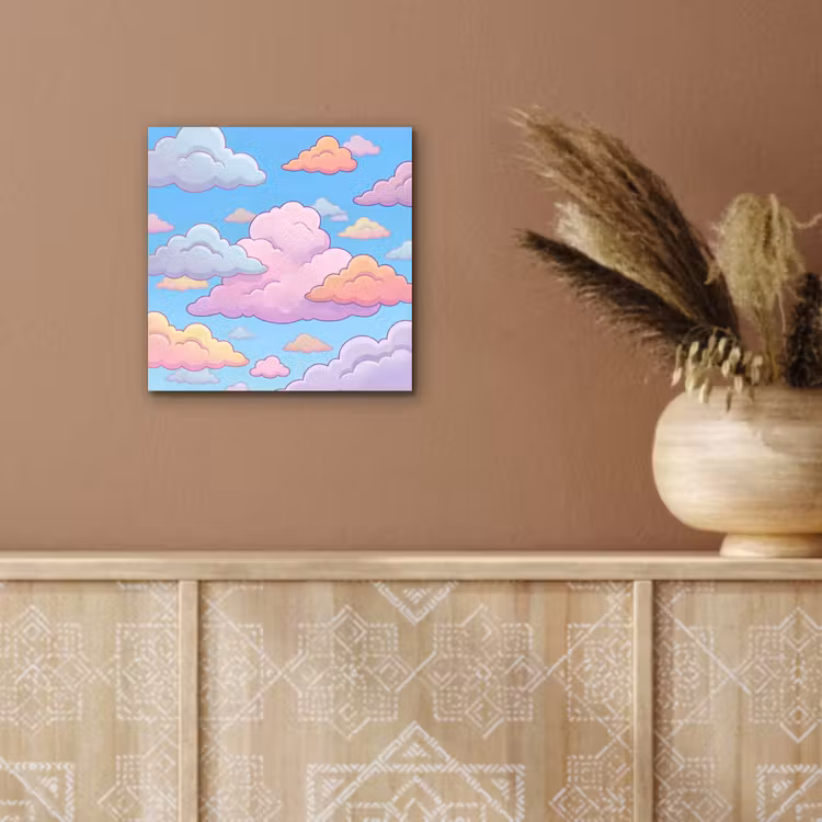 Wolk - Lucht - Natuur - Illustratie - Pastel aluminium wit klein -sfeer4