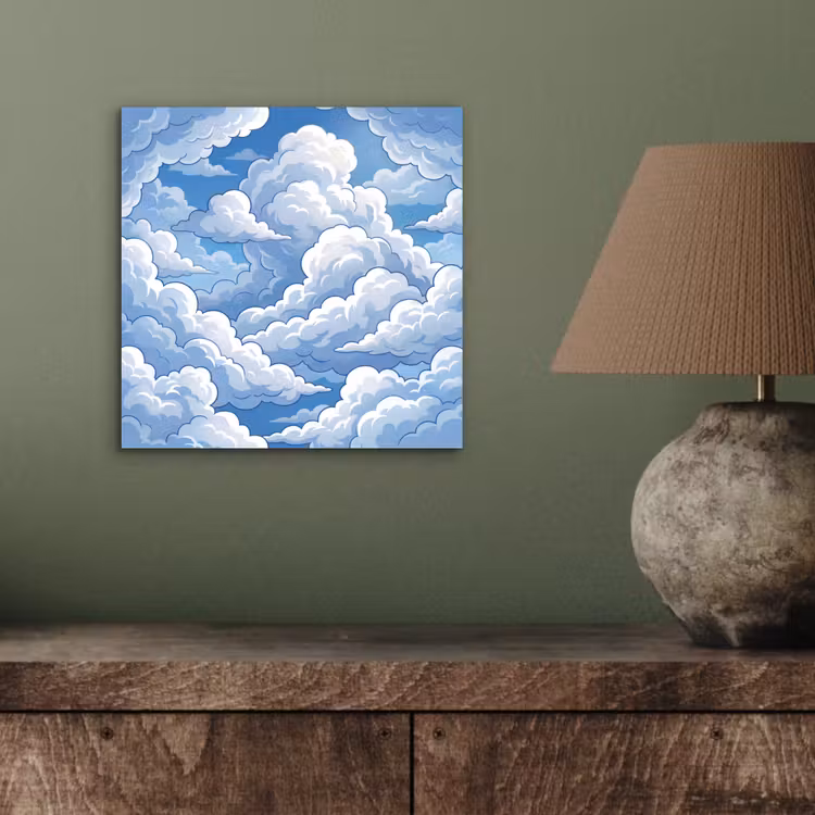 Wolken - Hemel - Abstract - Wit aluminium wit klein -sfeer2