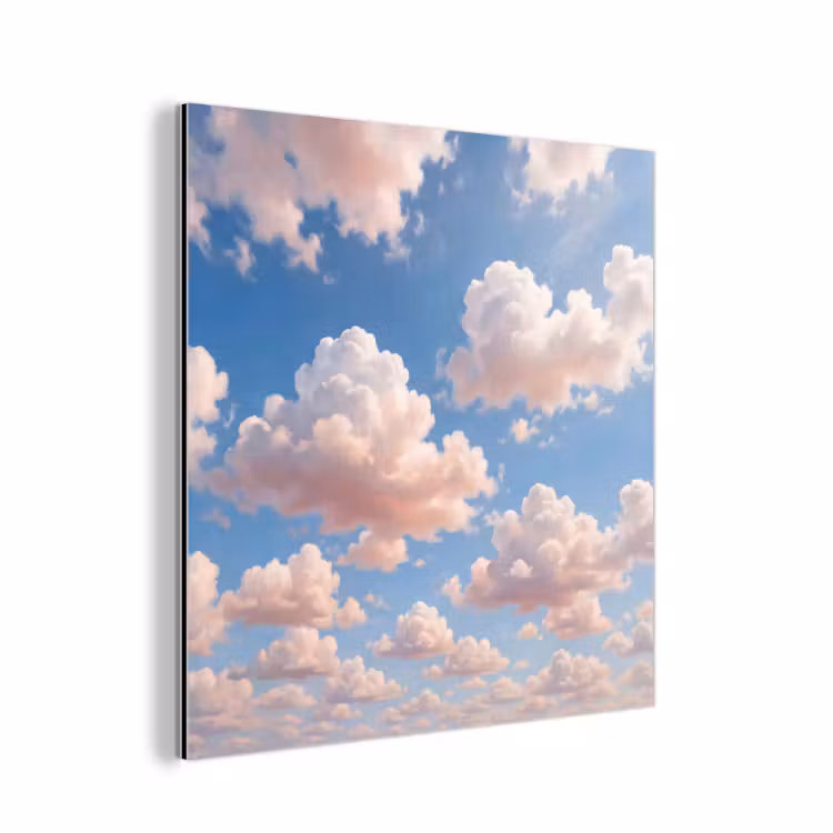 Wolken - Hemel - Natuur - Licht - Blauw aluminium wit klein -3d