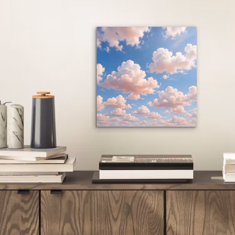Wolken - Hemel - Natuur - Licht - Blauw aluminium wit klein -sfeer1
