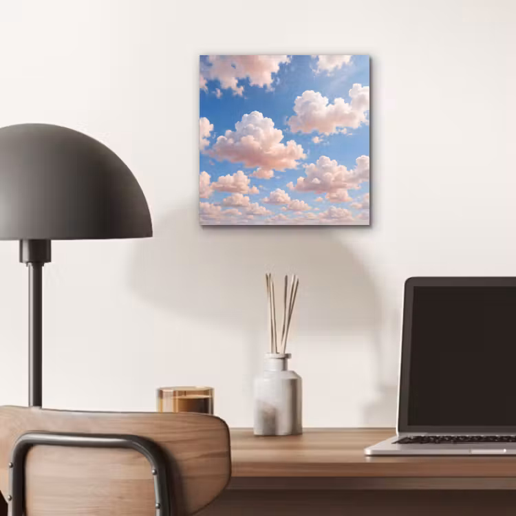 Wolken - Hemel - Natuur - Licht - Blauw aluminium wit klein -sfeer5