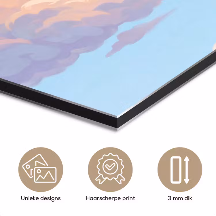 Wolken - Lucht - Natuur - Blauw aluminium wit klein -closeup_NL