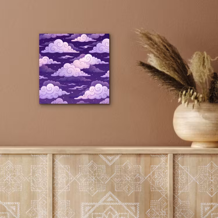 Wolken - Nacht - Natuur - Abstract - Paars aluminium wit klein -sfeer4