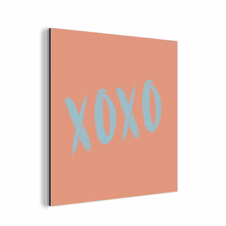 XOXO - Blauw - Perzikkleur aluminium wit klein -3d