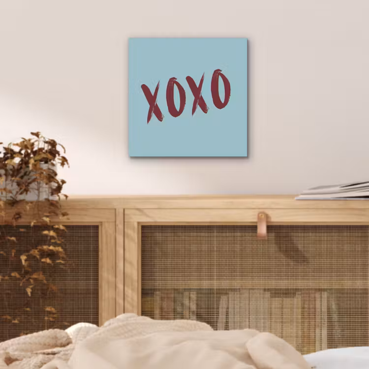 XOXO - Blauw - Rood aluminium wit klein -sfeer3