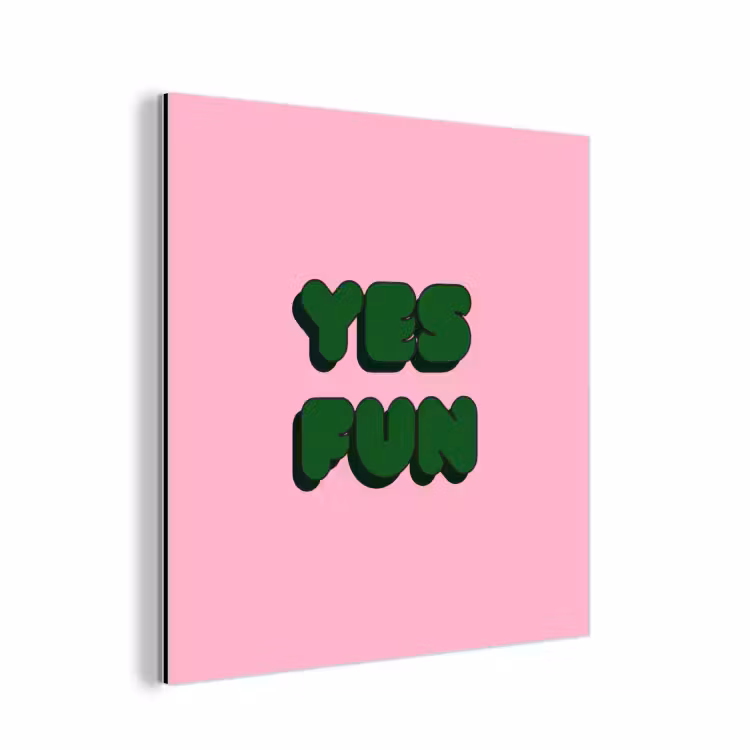 Yes fun - Groen - Roze aluminium wit klein -3d