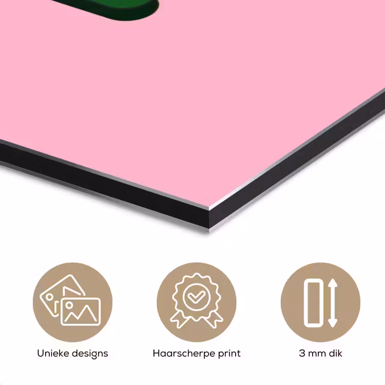 Yes fun - Groen - Roze aluminium wit klein -closeup_NL