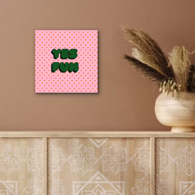 Yes fun - Groen - Roze - Stippen aluminium wit klein -sfeer4