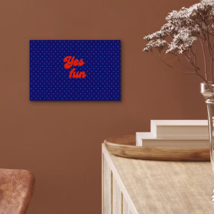 Yes fun - Rood - Blauw - Stippen aluminium wit klein -sfeer4