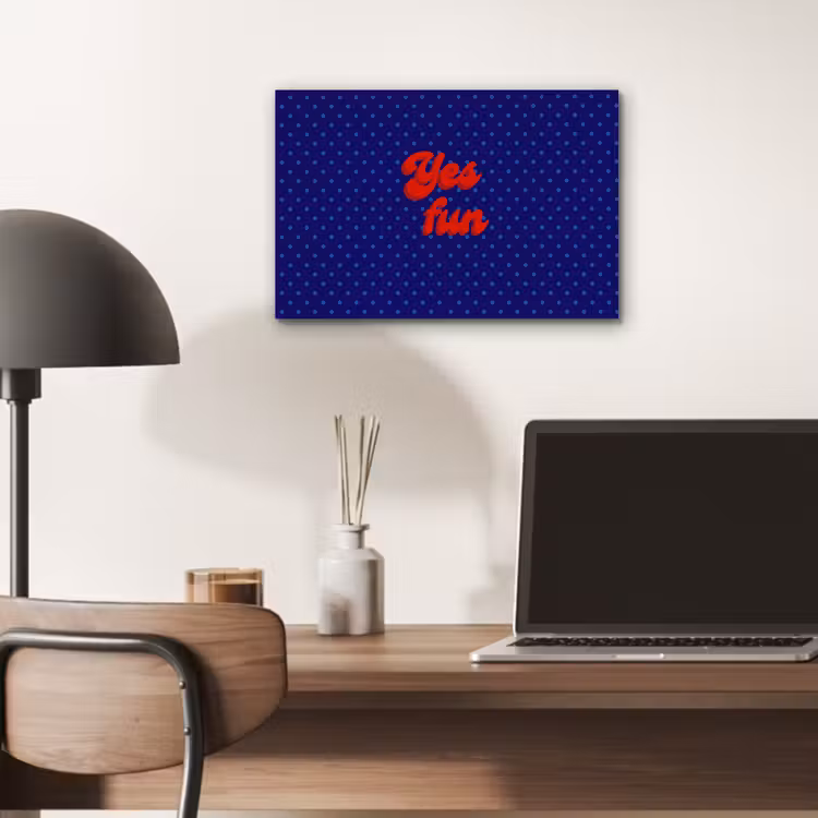 Yes fun - Rood - Blauw - Stippen aluminium wit klein -sfeer5