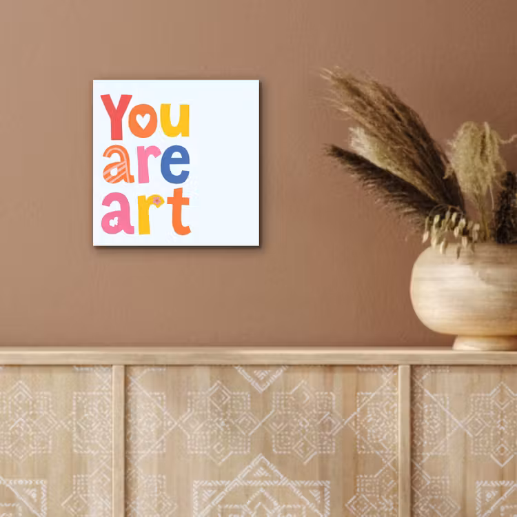 You are art - Kleurrijk - Grafisch aluminium wit klein -sfeer4