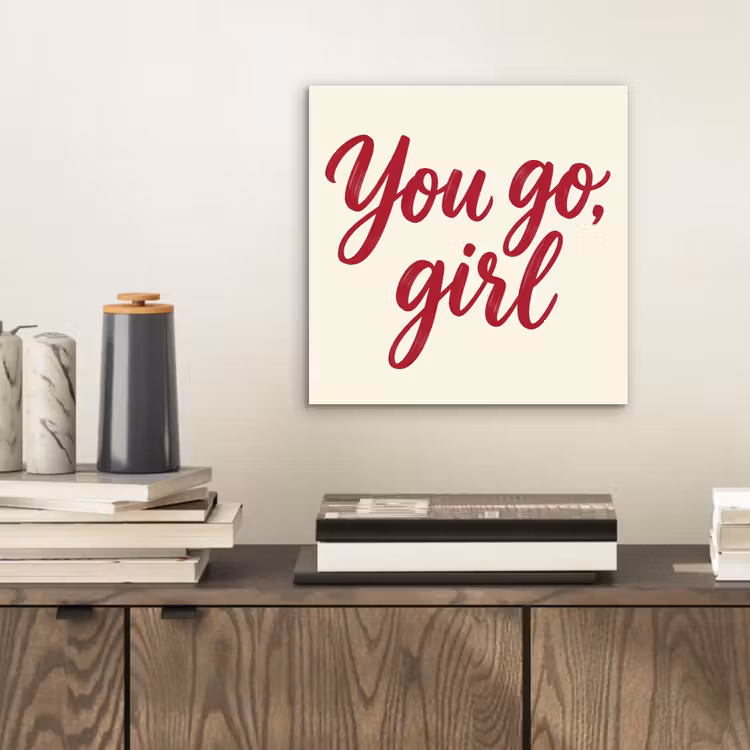 you go girl - Rood - Wit aluminium wit klein -sfeer1