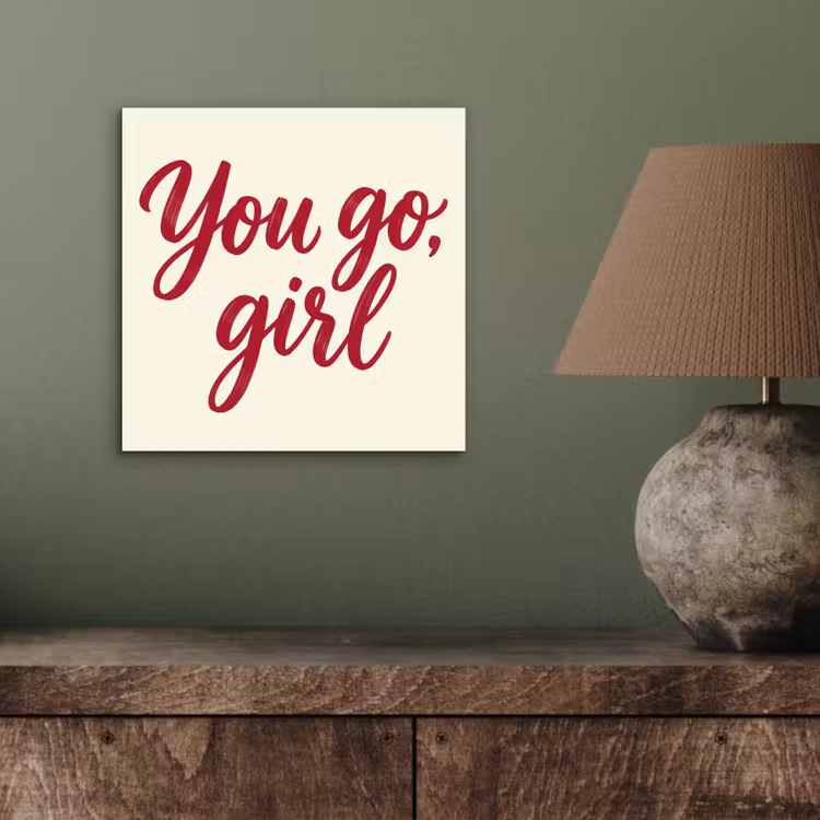you go girl - Rood - Wit aluminium wit klein -sfeer2