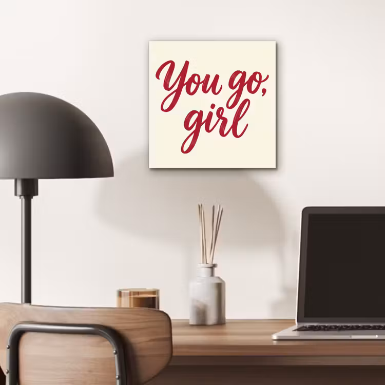 you go girl - Rood - Wit aluminium wit klein -sfeer5
