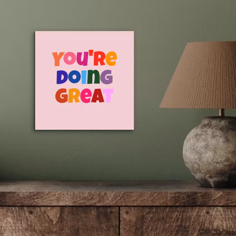You're doing great - Roze - Kleurrijk aluminium wit klein -sfeer2