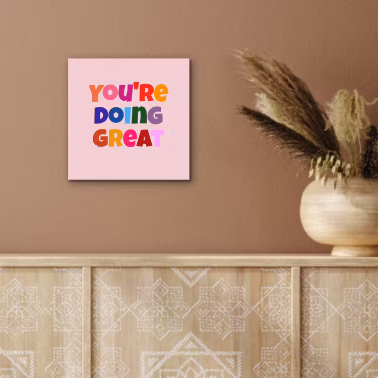 You're doing great - Roze - Kleurrijk aluminium wit klein -sfeer4