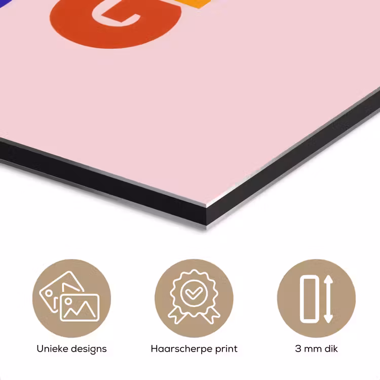 You're doing great - Roze - Kleurrijk aluminium wit klein -closeup_NL