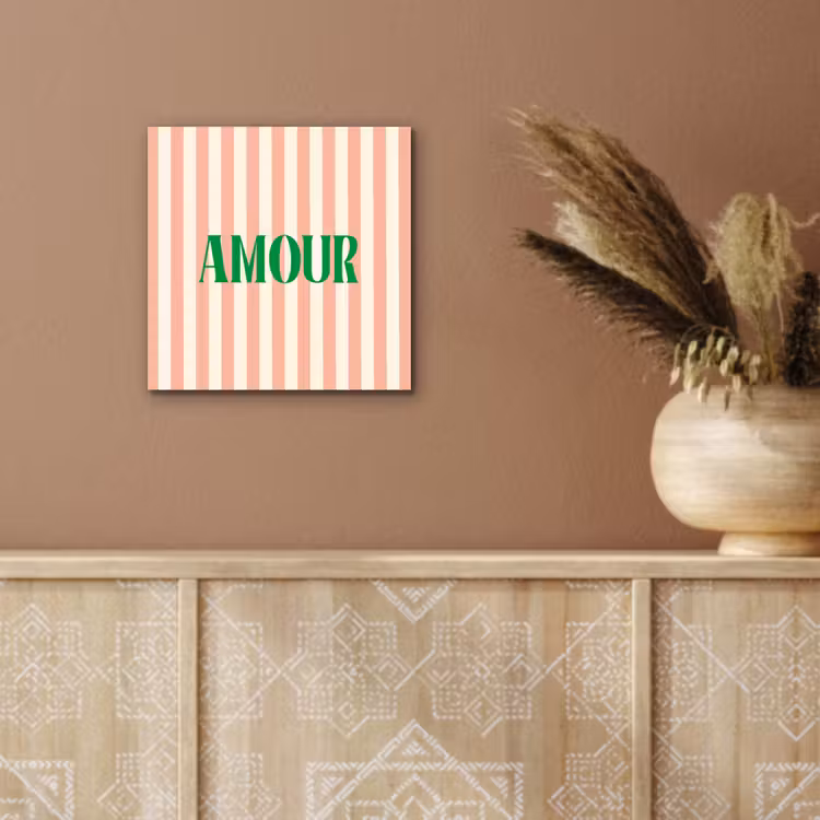 Zachtroze - Groen - Strepen - Amour aluminium wit klein -sfeer4