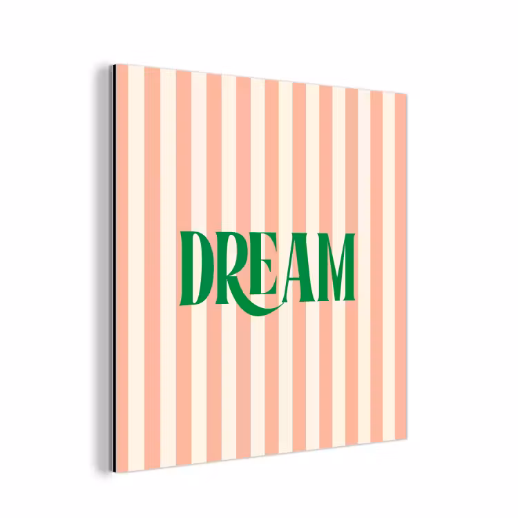 Zachtroze - Groen - Strepen - Dream aluminium wit klein -3d