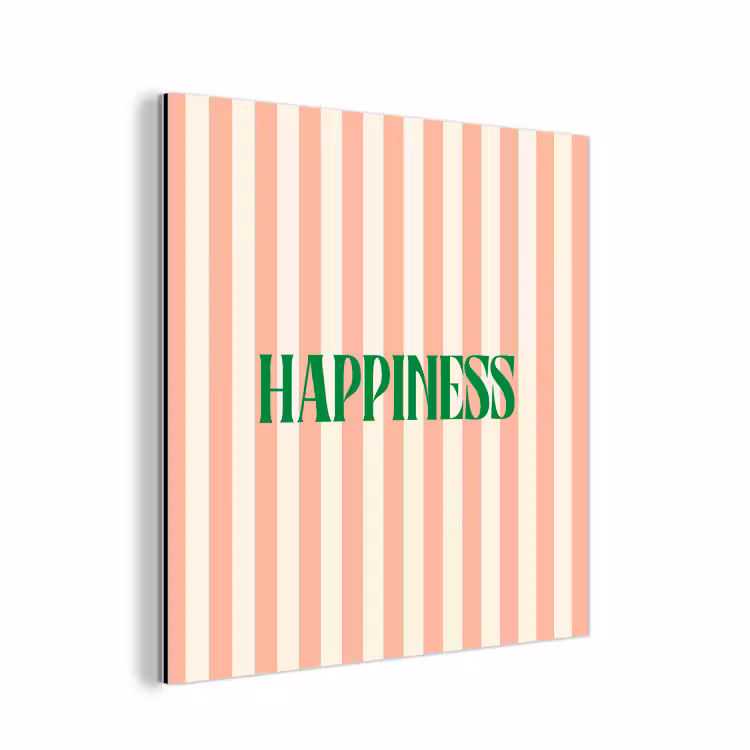 Zachtroze - Groen - Strepen - Happiness aluminium wit klein -3d