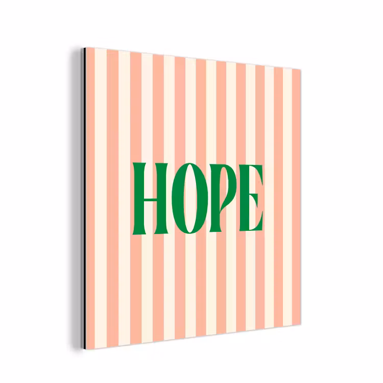 Zachtroze - Groen - Strepen - Hope aluminium wit klein -3d