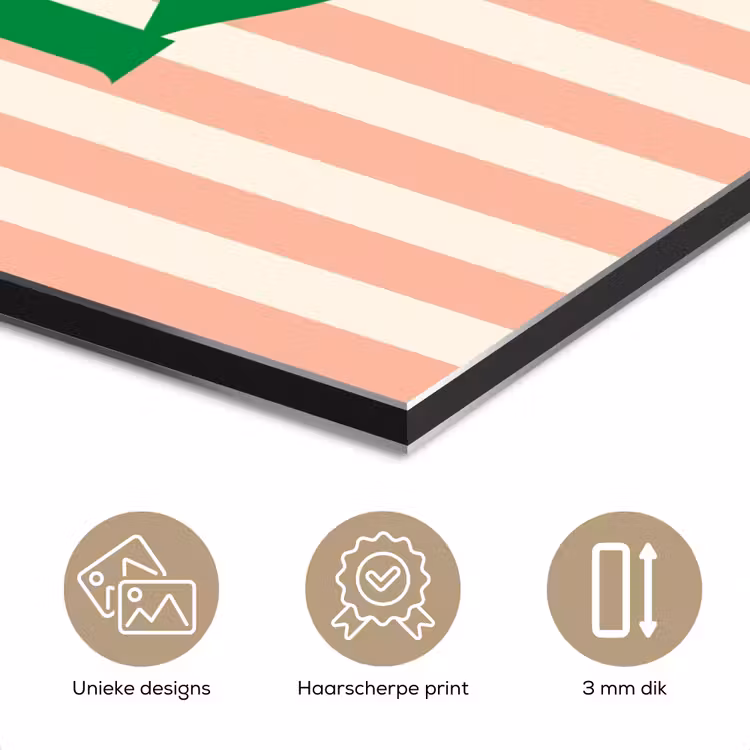 Zachtroze - Groen - Strepen - Leef aluminium wit klein -closeup_NL