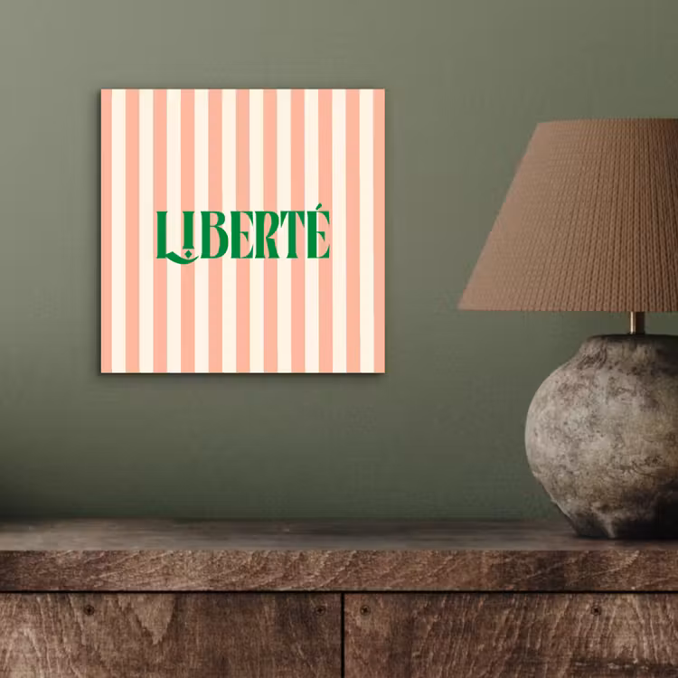 Zachtroze - Groen - Strepen - Liberté aluminium wit klein -sfeer2