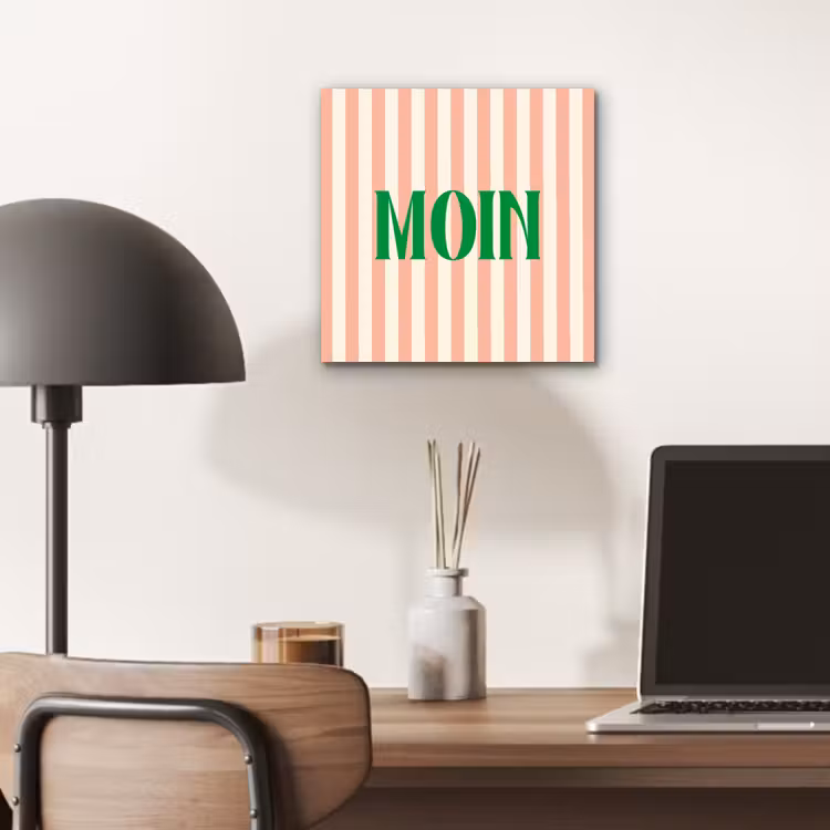 Zachtroze - Groen - Strepen - Moin aluminium wit klein -sfeer5
