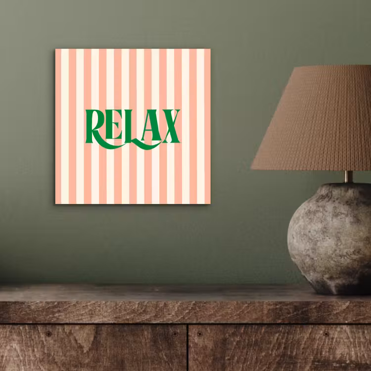 Zachtroze - Groen - Strepen - Relax aluminium wit klein -sfeer2